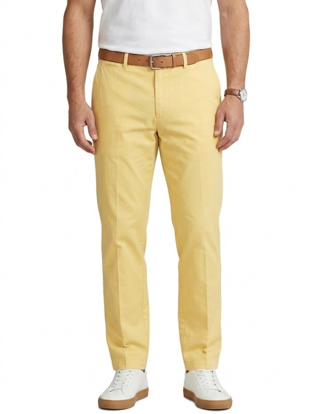 Polo Ralph Lauren Classic Fit Size 36x32 Flat Fronts Chinos Yellow